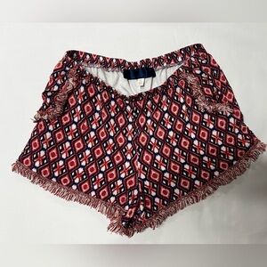 Aztec Lined Fringe Short